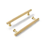 -5 Pack Brushed Gold Cabinet Handles, Solid Brass Kitchen Drawer Pulls, Inc.... Fixed Price $58.19.