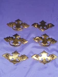 New Old Stock Vintage Keller Brass Handle Drawer Pulls 4.25" X 2.25" K10959 Kbc. Fixed Price $24.99.