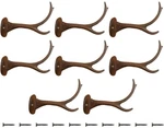 Midwest Craft House 8 Cast Iron Deer Antler Coat Hooks Dark Brown. Fixed Price $70.99.