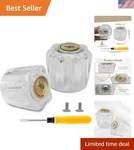 Clear Shower Knob Replacement Set Of 2, Bathtub Faucet Handles Include Hot An.... Fixed Price $19.99.