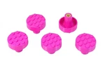 Set Of 5 Build-on Brick Knobs, Gem Colors (hot Pink). Fixed Price $30.03.