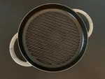 Staub 10-INCH/ 26 Cm Round Double Handle Grill Pan- Graphite Gray. Fixed Price $52.95.