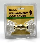 Vintage Belwith Glass Brass Door Knobs Set #1140 Victorian 12 Point New Sealed. Fixed Price $15.99.