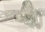 Clear Glass Cabinet Knob Restoration Hardware Silver W/ Fixing Screw 1.75" Round. Fixed Price $7.69.