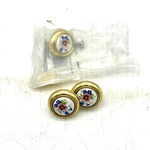 Vintage Brass Porcelain Gold Tone Drawer Knobs Floral Pulls Set Of 3 Decorative. Fixed Price $8.50.