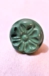 Creamy Green Clover Embossed Ceramic Round Drawer Pull Knob Craft Supply 1.3". Fixed Price $7.44.
