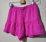 Lavender Brown Silk Hot Pink Pull On Skort Size Small Nwot. Fixed Price $49.99.