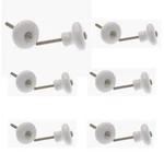 Pair Of Amerock Hardware BP706-30 White 1" Cabinet Knob Pulls Brass Screws. Fixed Price $25.77.