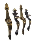 4X Smooth Cabinet Handles Drawer Pulls Set Metal Brass Thumb Hold Made Usa 3". Fixed Price $10.99.