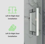 Crl Polished Chrome 18 Glass Mounted Square Tube Style Back-to-back Pull Handle. Fixed Price $85.99.