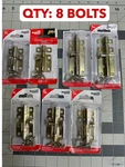 7-PACK National Hardware N151-688 480 589 Barrel Bolt 4" Door Satin Brass 2-1/2". Fixed Price $24.38.