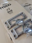 Ikea 2 Tydlig Cabinet Desk Drawer Pull Aluminum? Style 166.865.84 Nip Nos. Fixed Price $8.99.