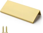 10 Pack 3 Inch Cabinet Brushed Brass Finger Pulls, Matte Gold Edge. Fixed Price $32.41.