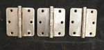 3 Older Stanley "- Full Mortice -brass Plate Butt Hinges Worn One Side. Fixed Price $12.00.