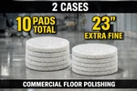 Powr-flite 23" White Polishing Floor Pads Extra Fine 10 WT0523. Fixed Price $349.88.