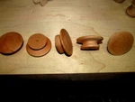 10 Brand New Unfinished Cherry 3/4" Round Wood Cabinet Knobs Pulls Kw. Fixed Price $13.95.