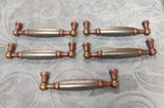 5 Hafele Sierra Silver & Bronze Cabinet/drawer Pull Handle Antique Long 4" Cc. Fixed Price $31.50.