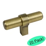 *20 Pack* Cosmas Cabinet Hardware Brushed Antique Brass Euro Style Knob 181BAB. Fixed Price $55.42.