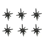 Set Of 6 Antique Silver Finish Mid Century Modern Starburst Drawer Pulls Knobs. Fixed Price $38.99.