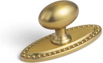 Brushed Gold Oval Cabinet Knobs With Backplate - Set Of 6 For Dresser/cupboard. Fixed Price $83.99.