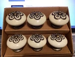 Instant Furniture Update Cream Colorful Floral Ceramic Pull Knobs, Open Set Of 6. Fixed Price $12.99.
