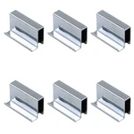 Pastlla 6PCS 1.6" Glass Finger Edge Pull, Window Display Cabinet Door Silver. Fixed Price $17.98.