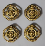 Keeler Brass Co Cast Octagonal Ring Pulls F884 Mid-century 1.75" X. Fixed Price $60.00.