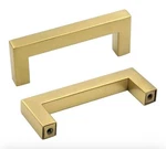 Goldenwarm Cabinet Pulls Brushed Brass Drawer 8 Pack Square. Fixed Price $20.00.