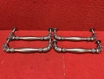 Used Set Of 4 Pewter Hafele Style Cabinet Pulls 203MM Centers Good Condition. Fixed Price $64.56.
