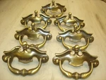 Vintage National Lock Brass 3" Center Dresser Drawer Pulls FO-3741-001. Fixed Price $39.99.