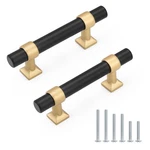 Knobelite 20 Pack Black Cabinet Pulls 2.5 Inch Hole Centers Gold Champagne Han. Fixed Price $59.21.