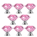 8 Pack Pink Crystal Cabinet Knobs Pulls, 30MM Diamond Glass Decorative Kitche.... Fixed Price $22.38.