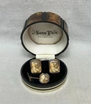 Vintage Marco Polo Collection Nude Cufflinks & Tie Tack Pin Chain T-bar Box Set. Fixed Price $49.95.