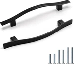 Knobwell 10 Pack 3-3/4 Inch Hole Center Matte Black Wave Style Pulls. Fixed Price $24.00.