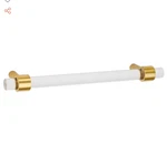 Alno A860-8 Contemporary 8" Center To Clear Acrylic Bar Brass. Fixed Price $60.00.