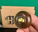 Home Hardware J9503-WW6 Wood & Brass Drawer Knobs 10PC Lot New Old Stock Vintage. Fixed Price $38.95.