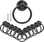 12PCS Round Ring Drawer Pulls Matte Black Handle Knobs For Cabinet. Fixed Price $17.34.