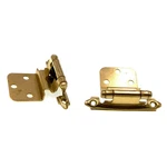 Pair Of Amerock Polished Brass Self-closing 3/8" Inset Cabinet Hinges BP3428-3. Fixed Price $12.93.