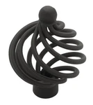 (5 Pack) 1-9/16 Inch Forged Iron Collection Bird Cage Knob Ball Top Flat Black. Fixed Price $19.70.
