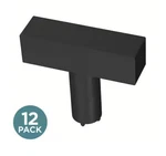 12 Pack Liberty Square Bar 1-1/2 In. Modern Matte Black Cabinet Drawer Knob. Fixed Price $19.99.