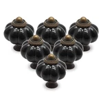12PCS Black Vintage Ceramic Cabinet Knobs And Drawer Pulls With Mounting Screws. Fixed Price $22.39.