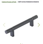 Lot Of 7 Emtek Select 4" Center-to-center Knurled Cabinet Bar Pull (flat Black. Fixed Price $89.00.