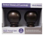 Oil Rubbed Knob Finial Bronze Faux Stone Finish Curtain For Drapery Rod 1 Set. Fixed Price $22.99.