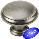 *5 Pack* Cosmas Cabinet Hardware Antique Silver Round Knobs #5422AS. Fixed Price $5.45.