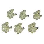 Zeckos Set Of 6 Rustic White Finish Cast Iron Octopus Drawer Pulls Home Decor. Fixed Price $22.23.