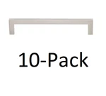 *10-PACK* Gliderite 6-1/4 Center-to-center Square Slim Satin Nickel Bar Pulls. Fixed Price $29.99.