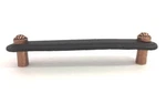 Vicenza Designs K1164 Cestino 5IN Pull Black Leather Antique Copper $87. Fixed Price $35.00.
