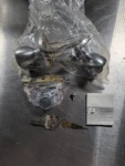 Kwikset 400T Entry Door Knob Locking Silver Satin Chrome Smartkey 94002-870. Fixed Price $15.00.