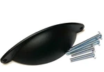 4- Allen + Roth Black Cabinet Cup Pull Knob Drawer Handle 2.5" Center 4" Length. Fixed Price $19.49.