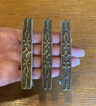Vintage National Lock 63-3562 1971 Brass Metal 4" Drawer Pull Dresser Handle 3PC. Fixed Price $12.00.